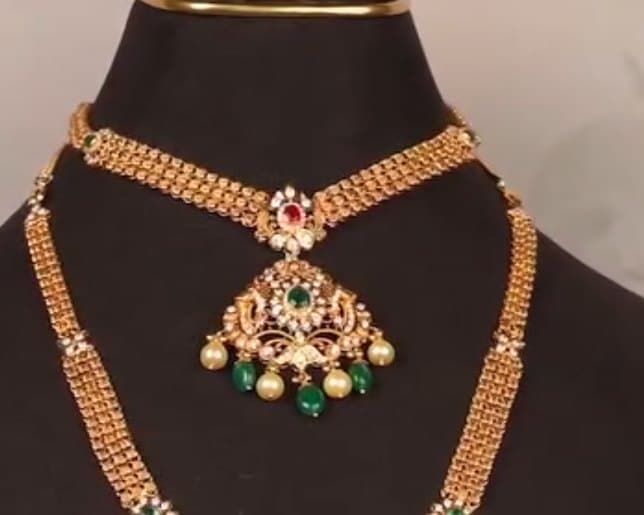 Peacock CZ choker